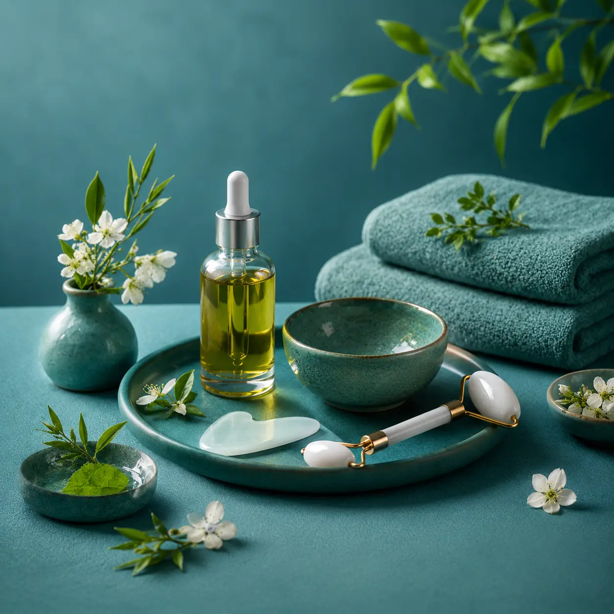 Soins naturopathiques naturels à Hyères, plateau gua sha jade roller