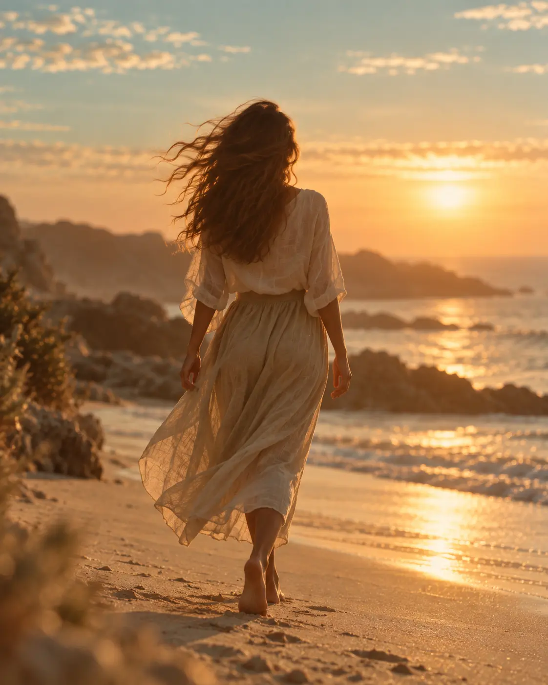 Femme sereine avançant vers une nouvelle étape de vie, programme Renaissance 45+